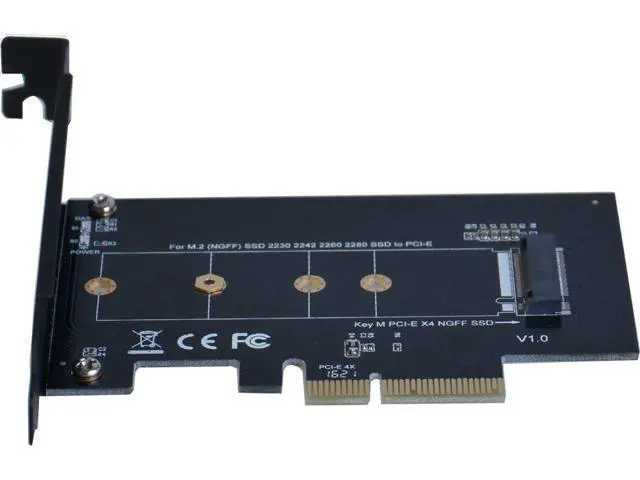 Alt view image 3 of 5 - WRIARICH SIIG M.2 NGFF SSD (M Key) to PCIe 3.0 x4 Card Adapter For 2230, 2242,2260, 2280 M.2 PCIe Host Controller Expansion Card SSDs NVMe or AHCI - (SC-M20014-S1),Black