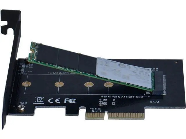 Alt view image 4 of 5 - WRIARICH SIIG M.2 NGFF SSD (M Key) to PCIe 3.0 x4 Card Adapter For 2230, 2242,2260, 2280 M.2 PCIe Host Controller Expansion Card SSDs NVMe or AHCI - (SC-M20014-S1),Black