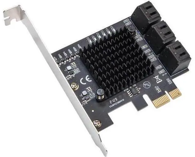 Main image of WRIARICH IO CREST 6 Port SATA III to PCIe 3.0 x1 Non-RAID Expansion Card JMB575 JMB582 Low Profile Bracket (SY-PEX40166)
