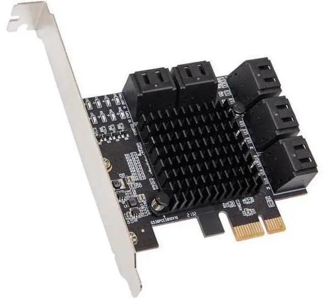 Main image of WRIARICH IO CREST 10 Port SATA III to PCIe 3.0 x1 Non-RAID Expansion Card JMB582 Low Profile Bracket, (SY-PEX40167)