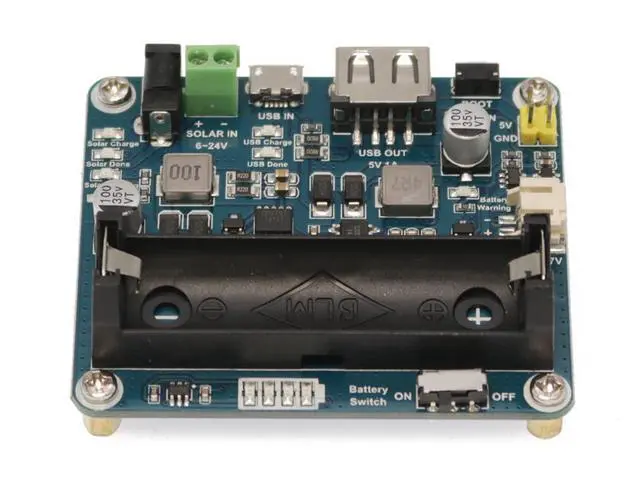Alt view image 3 of 6 - WRIARICH Solar Power Management Module for 6V~24V Solar Panel Supports Solar Panel/USB Connection Battery Charging Onboard MPPT Set Switch