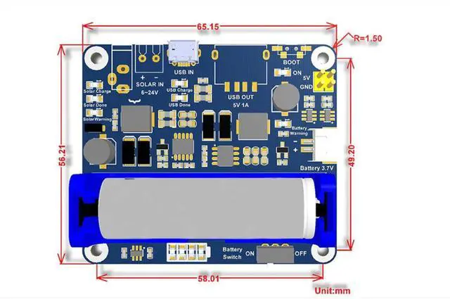 Alt view image 5 of 6 - WRIARICH Solar Power Management Module for 6V~24V Solar Panel Supports Solar Panel/USB Connection Battery Charging Onboard MPPT Set Switch