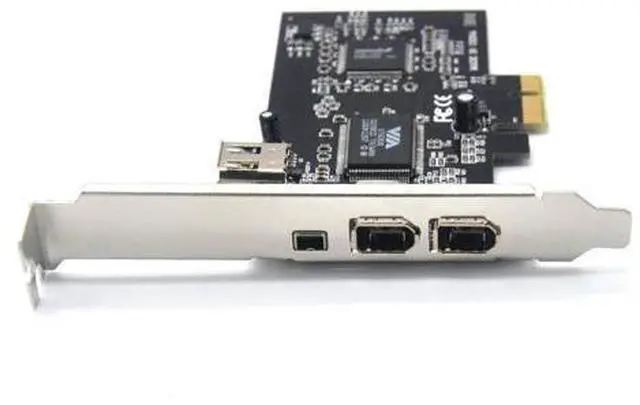Alt view image 2 of 4 - WRIARICH PCIe 3 Ports 1394A Firewire Expansion Card, PCI Express (1X) to External IEEE 1394 Adapter Controller (2 x 6 Pin + 1 x 4 Pin) with Low Profile Bracket for Desktop PC and DV Connection