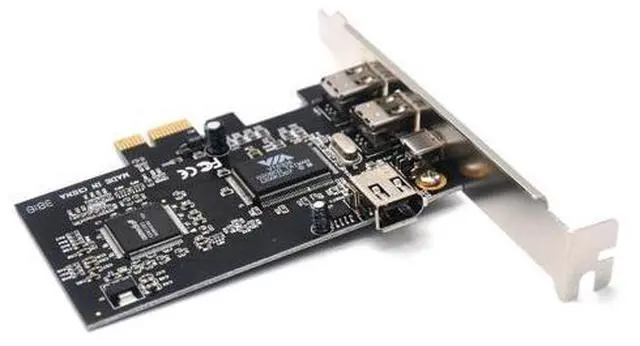 Alt view image 4 of 4 - WRIARICH PCIe 3 Ports 1394A Firewire Expansion Card, PCI Express (1X) to External IEEE 1394 Adapter Controller (2 x 6 Pin + 1 x 4 Pin) with Low Profile Bracket for Desktop PC and DV Connection