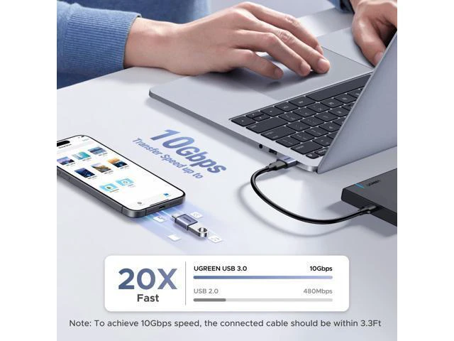 Alt view image 3 of 7 - WRIARICH USB to USB C Adapter & USB C to USB Adapter Combo 4-Pack, 10Gbps Type C USBC Adapter Compatible with MacBook, iPhone 17/16/15, iPad, Samsung Galaxy, Apple Watch