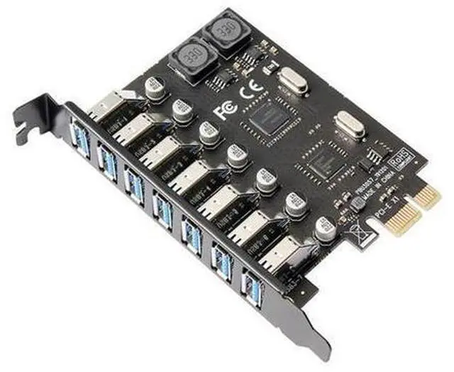 Main image of WRIARICH 7 Ports PCI-E to USB 3.0 HUB PCI Express Expansion Card Adapter 5Gbps for Motherboard
