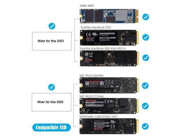 Alt view image 2 of 3 - WRIARICH PCI Express Convert Card PCI-E 1X to 12+16 Pin 2013-2017 Mac Pro Air SSD Convert Card for A1493 A1502 A1465 A1466