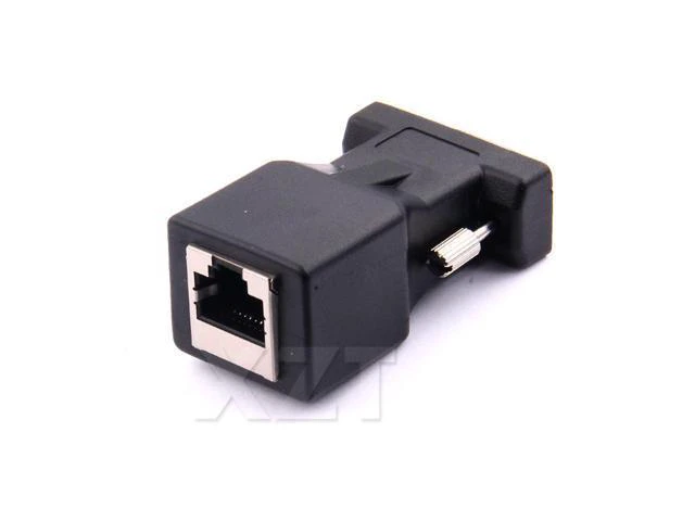 Alt view image 6 of 6 - WRIARICH 10pcs/Lot Hot Selling VGA Extender Male To Lan Cat5 Cat5e RJ45 Ethernet Female Adapter RJ45 to VGA adpater