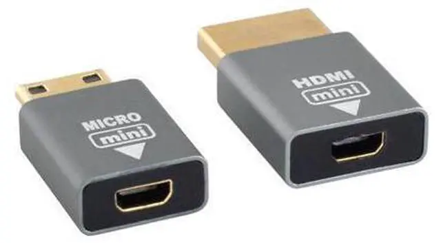 Main image of WRIARICH 2pcs/set Adapter 4K & HDTV 1.4 Male Compatible Micro HDTV Female to Mini Male
