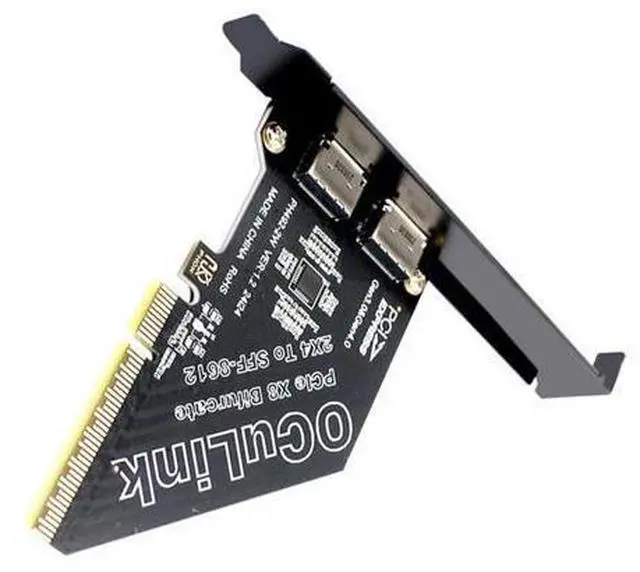 Main image of WRIARICH 2 Port PCIe 4.0 X8 to Oculink Adapter,SFF-8611/8612 to PCI Express Expansion Card Adapter with 8cm/12cm Slot Bracket