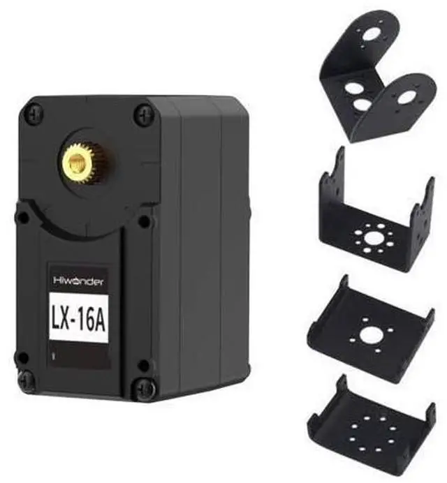 Main image of WRIARICH LX-16A Serial Bus Servo with Bracket, Dual Bearing Full Metal Gear Steering Servo with Debug System for RC Robot DIY, High Torque Servo 17KG.CM 6V - 19.5KG.CM 7.4V, Control Angle 240°