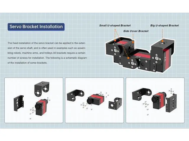 Alt view image 5 of 7 - WRIARICH LX-224 Serial Bus Servo with Bracket, 3 Connectors 20KG Large Torque Dual Ball Bearing Full Metal Servo Motor Equipped with Debug System for Robot DIY Making, 240 Degree Bus Servo