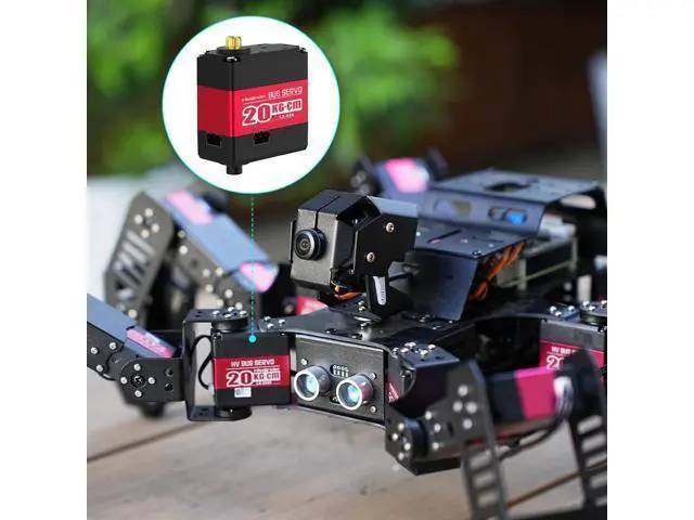 Alt view image 6 of 7 - WRIARICH LX-224 Serial Bus Servo with Bracket, 3 Connectors 20KG Large Torque Dual Ball Bearing Full Metal Servo Motor Equipped with Debug System for Robot DIY Making, 240 Degree Bus Servo