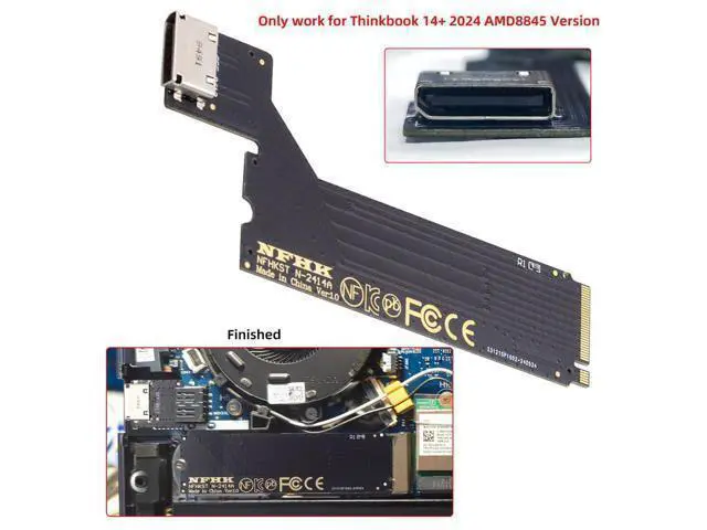 Alt view image 3 of 7 - WRIARICH PCI-E 4.0 M.2 M-Key to Oculink SFF-8612 SFF-8611 Host Adapter for 2024 ThinkBook 14+ AMD8845 External Graphics Card & SSD