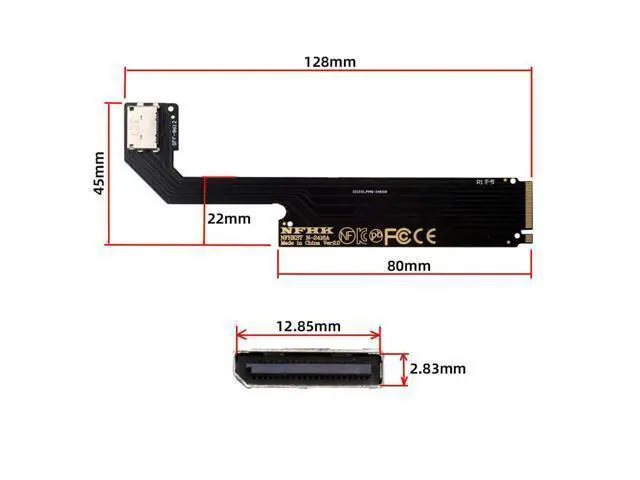 Alt view image 2 of 7 - WRIARICH PCI-E 4.0 M.2 M-Key to Oculink SFF-8612 SFF-8611 Host Adapter for 2024 ThinkBook 16+ AMD8845 External Graphics Card & SSD