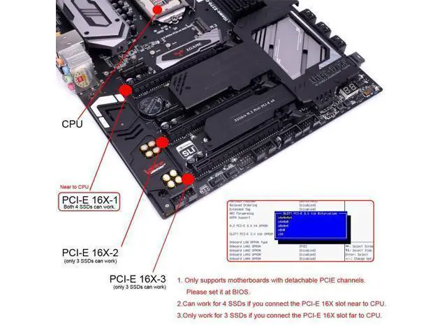 Alt view image 7 of 7 - WRIARICH Dual 2X NVME M.2 AHCI to PCIE Express 3.0 4.0 Slimline SFF-8654 8X Raid Card VROC Raid0 Hyper Adapter