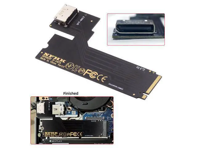 Alt view image 3 of 7 - WRIARICH PCI-E 4.0 M.2 M-Key to Oculink SFF-8612 SFF-8611 Host Adapter for 2022 2023 ThinkBook 14+ External Graphics Card & SSD