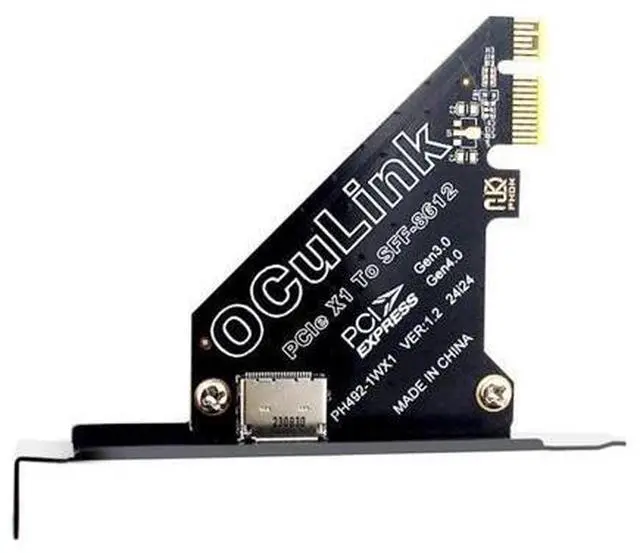 Main image of WRIARICH Adapter PCI-Express 4.0 PCIE 1x to Oculink SFF-8612 SFF-8611 Host Card for U.2 SSD eGPU External Graphics Card Dock