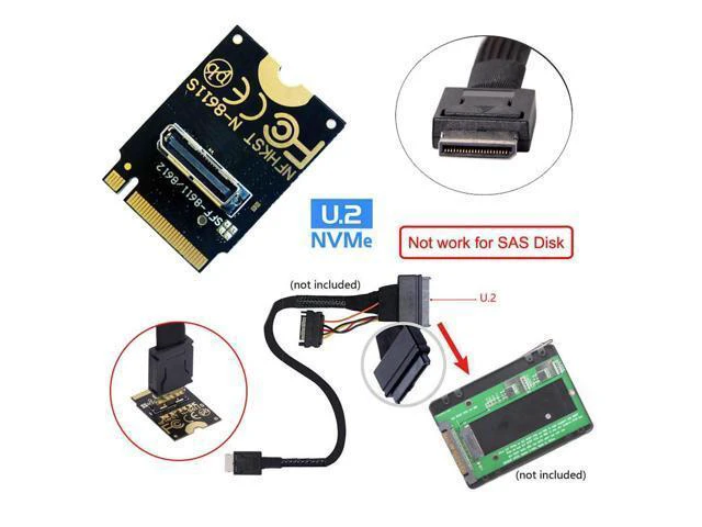 Alt view image 4 of 7 - WRIARICH 2230 PCI-E4.0 M.2 M-Key to Oculink SFF-8612 SFF-8611 Vertical Host Adapter for NVME U.2 SSD eGPU