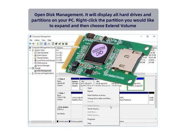 Alt view image 7 of 7 - WRIARICH 30x50mm MSATA to Micro SD T-Flash TF Card Rearder Adapter Embedded for Industrial Mobile SSD