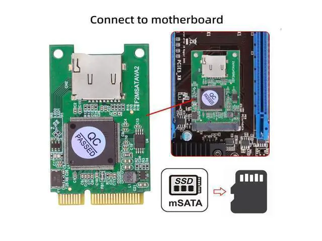 Alt view image 5 of 7 - WRIARICH 30x50mm MSATA to Micro SD T-Flash TF Card Rearder Adapter Embedded for Industrial Mobile SSD
