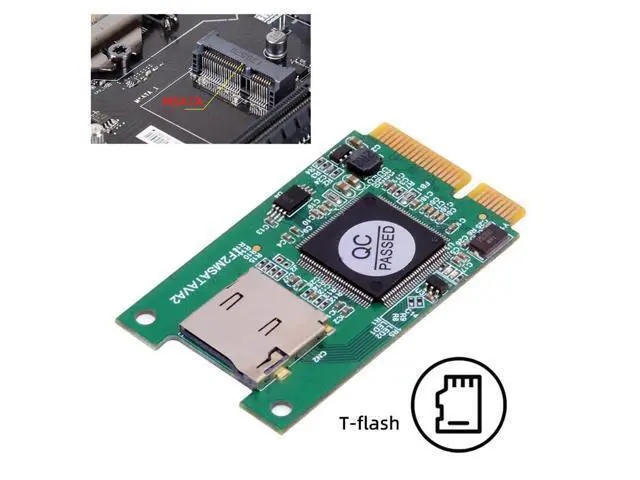 Alt view image 6 of 7 - WRIARICH 30x50mm MSATA to Micro SD T-Flash TF Card Rearder Adapter Embedded for Industrial Mobile SSD