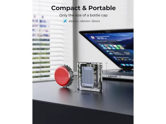 Alt view image 5 of 7 - WRIARICH M.2 2230 NVMe SSD Enclosure, 10Gbps USB C 3.2 Gen2 to NVMe Adapter Compatible with iPhone 15/16 Pro Max ProRes, M.2 Reader Supports UASP, Trim, M-Key(B+M Key) - TC20