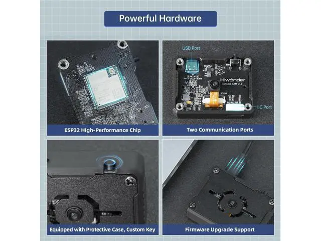 Alt view image 2 of 7 - WRIARICH ESP32-S3 Camera Module WiFi Bluetooth 5.0 AI Vision Support C/C++ Programmed Video Transmission Face/Color Recognition Line Tracking Smart Vision Module