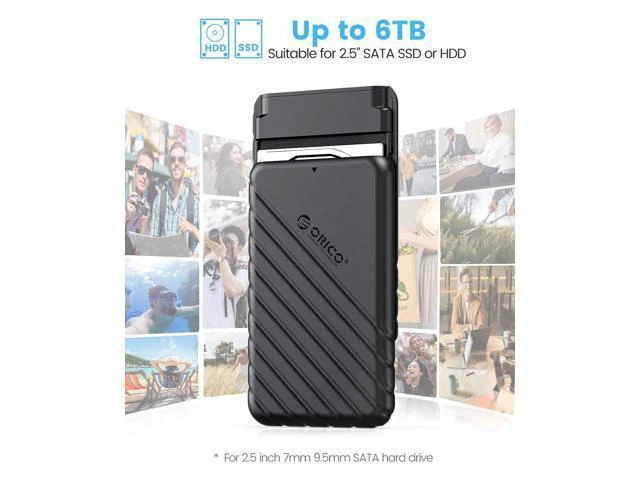 Alt view image 5 of 7 - WRIARICH 2.5 inch External Hard Drive Enclosure USB 3.0 to SATA III for 7mm and 9.5mm SATA HDD SSD 25PW1-U3 + 2189U3