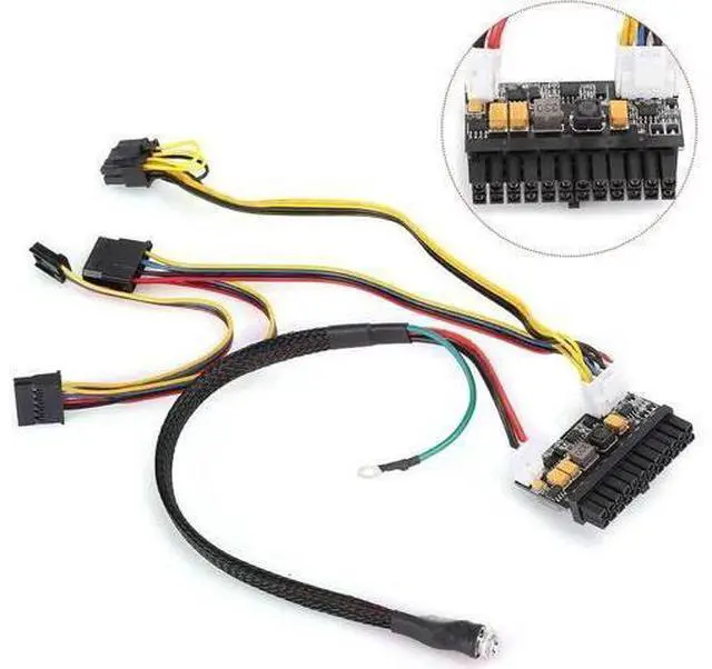 Main image of WRIARICH Asixxsix PC Power Supply Power Module, Quietly Work Without Noise, 24Pin Stable and Reliable, 12V DC Input for Mini-ITX 1U Case