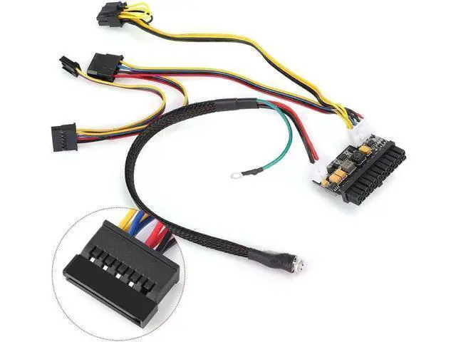 Alt view image 4 of 7 - WRIARICH Asixxsix PC Power Supply Power Module, Quietly Work Without Noise, 24Pin Stable and Reliable, 12V DC Input for Mini-ITX 1U Case