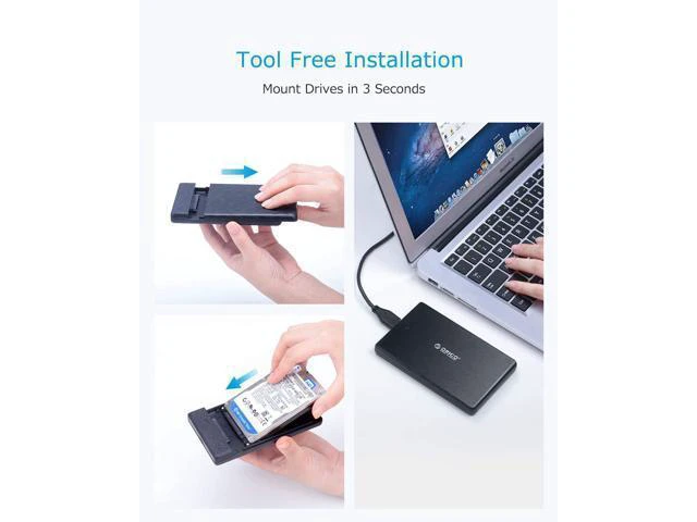 Alt view image 7 of 7 - WRIARICH 2.5 inch External Hard Drive Enclosure USB 3.0 to SATA III for 7mm and 9.5mm SATA HDD SSD 25PW1-U3 + 2189U3
