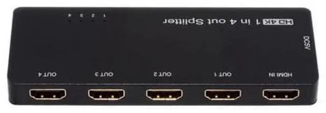 Main image of WRIARICH HUB HDMI Splitter 4K 60hz Ultra-HD Converter Compatible 2.0 Switch 1-IN-4-OUT 18Gbps UHD Hub Support HDCP SST Extended