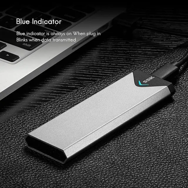 Alt view image 6 of 6 - WRIARICH Aluminum USB 3.2 Gen 1 to M.2 SATA NGFF SSD Enclosure Adapter, External SATA Based M.2 Solid State Drive Enclosure Reader (for M.2 SATA SSD only)