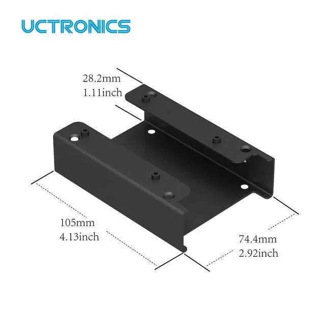 Alt view image 3 of 6 - WRIARICH for Raspberry Pi SSD Case, Supports 2 Units of 2.5 SSD and Pi 5, 4, 3B/3B+ and Other B Models