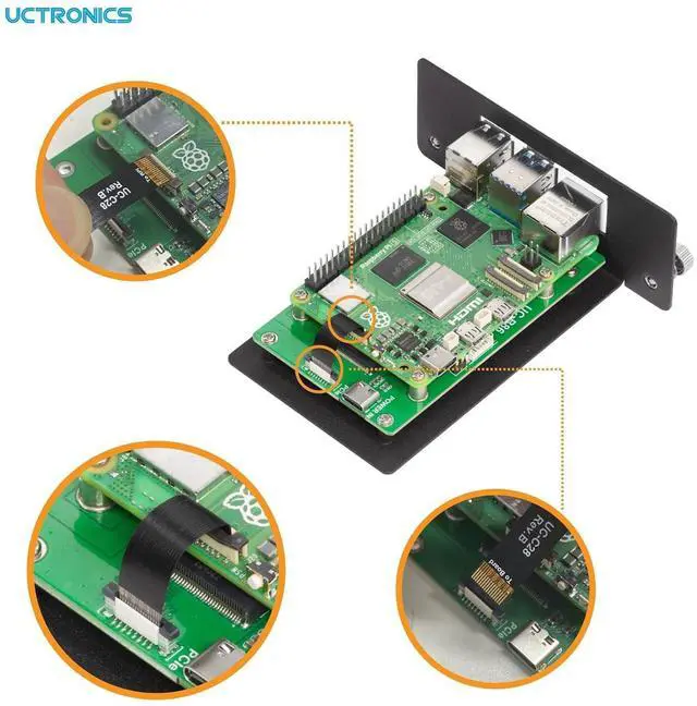 Alt view image 7 of 7 - WRIARICH PCIe to M.2 Adapter Key-M NVMe SSD PCIe Peripheral Board for Raspberry Pi 5, M.2 2230/2242/2280 SSD Compatible