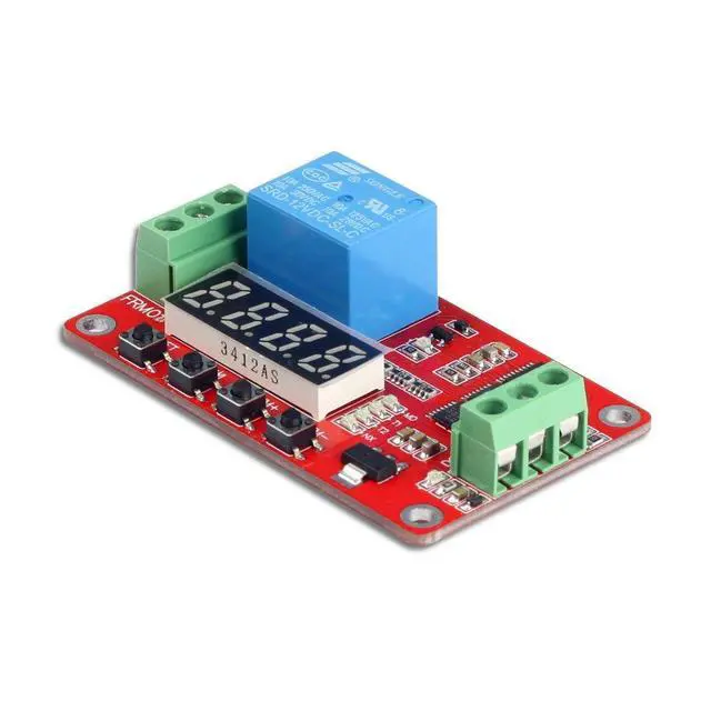 Alt view image 4 of 7 - WRIARICH DC 12V Programmable Multifunction Time Delay Relay Module, On Delay and Off Delay 0.1s to 270h Timer with Segment LEDs Display for Smart Home, Automatic Control