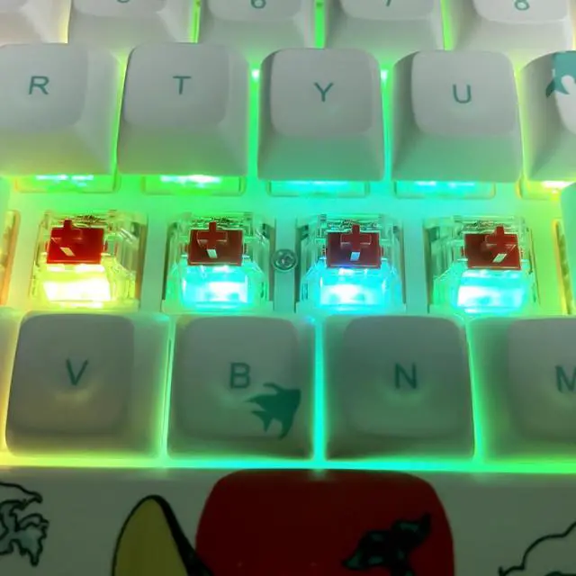 Alt view image 5 of 7 - WRIARICH DRAOZA Gateron G Red Pro 3.0 Switches 3 Pin Pre Lubed RGB SMD Linear Switches for MX Gaming Mechanical Keyboard (G Pro 3.0,Red,36PCS)