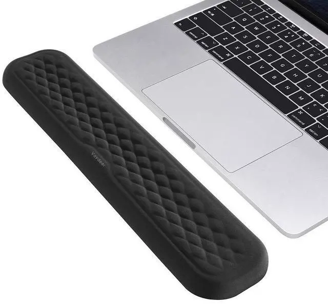 Main image of WRIARICH 60%-75% Keyboard Wrist Rest, Memory Foam Hand Rest Support Pad Padded for Office, Computer, Laptop, Mac Typing and Wrist Pain Relief and Repair(14.17inch,Black)