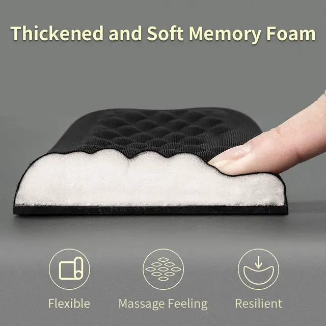 Alt view image 4 of 7 - WRIARICH 60%-75% Keyboard Wrist Rest, Memory Foam Hand Rest Support Pad Padded for Office, Computer, Laptop, Mac Typing and Wrist Pain Relief and Repair(14.17inch,Black)