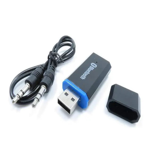 Alt view image 2 of 5 - WRIARICH USB Bluetooth Adapter, Bluetooth USB Audio Receiver Wireless Adapter for Home/Car Stereo System, Portable Speakers with AUX in & 3.5mm Cable (Black)