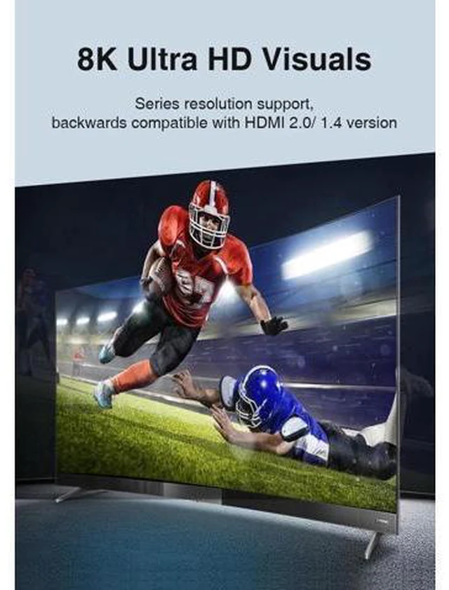 Alt view image 6 of 7 - WRIARICH 8K HDMI Switcher, 4K 120hz HDR Aluminum Bi-Directional Switch Splitter 2 in 1 Out or 1 in 2 Out, Support High Speed 48Gbps 8K@60Hz, for PS5, Xbox Series X , Apple TV, Samsung TV