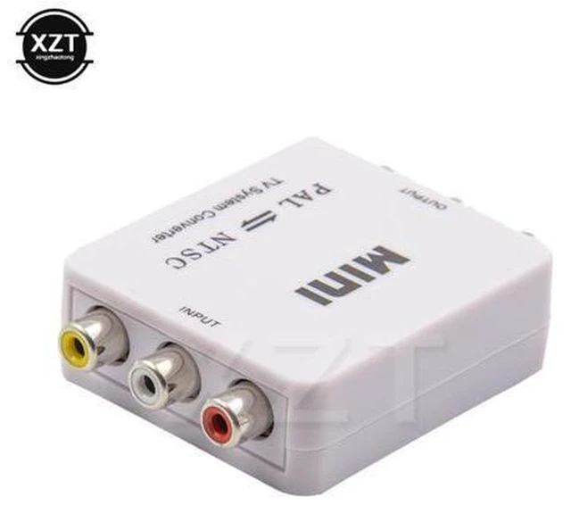 Alt view image 2 of 6 - WRIARICH Mini Portable PAL to NTSC or NTSC TO PAL Bi-directional Dual-Way TV Format Video System Composite Convertor