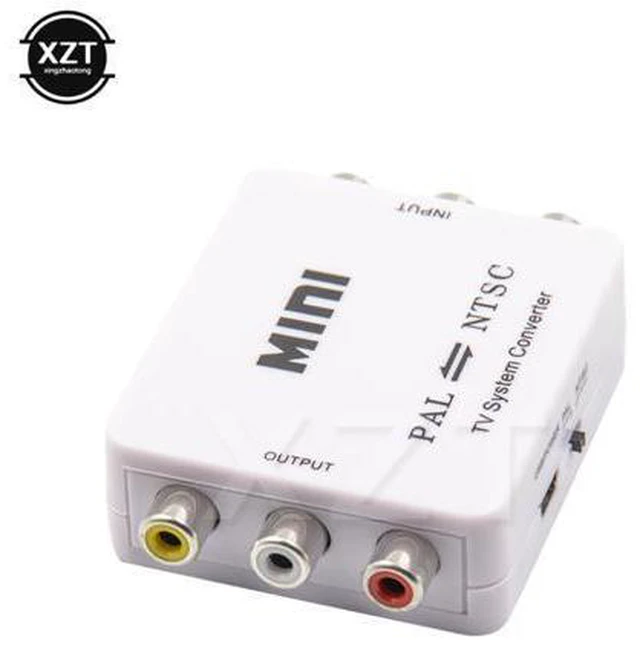 Alt view image 3 of 6 - WRIARICH Mini Portable PAL to NTSC or NTSC TO PAL Bi-directional Dual-Way TV Format Video System Composite Convertor