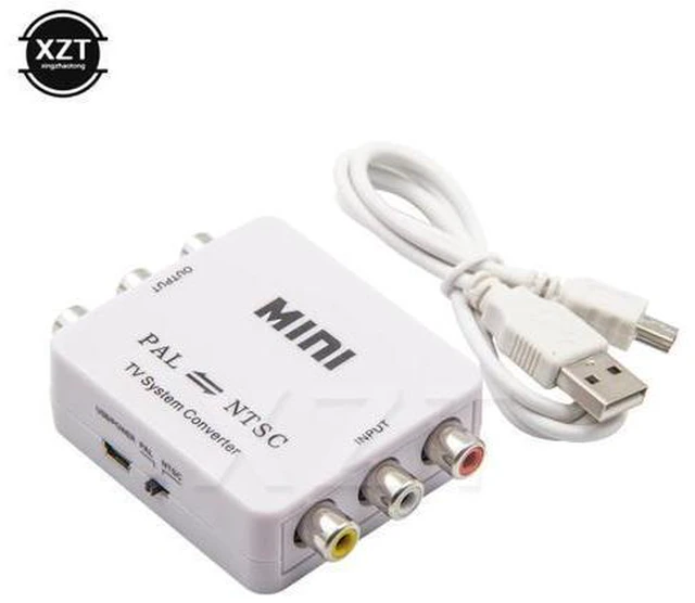 Alt view image 4 of 6 - WRIARICH Mini Portable PAL to NTSC or NTSC TO PAL Bi-directional Dual-Way TV Format Video System Composite Convertor
