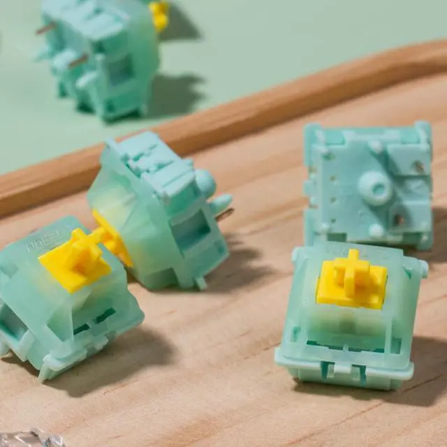Alt view image 4 of 6 - WRIARICH Gateron Milky Jade Pro Switches,55gf Pre-lubed 5 Pin Linear Keyboard Switches Compatible MX Mechanical Gaming Keyboard72pcs