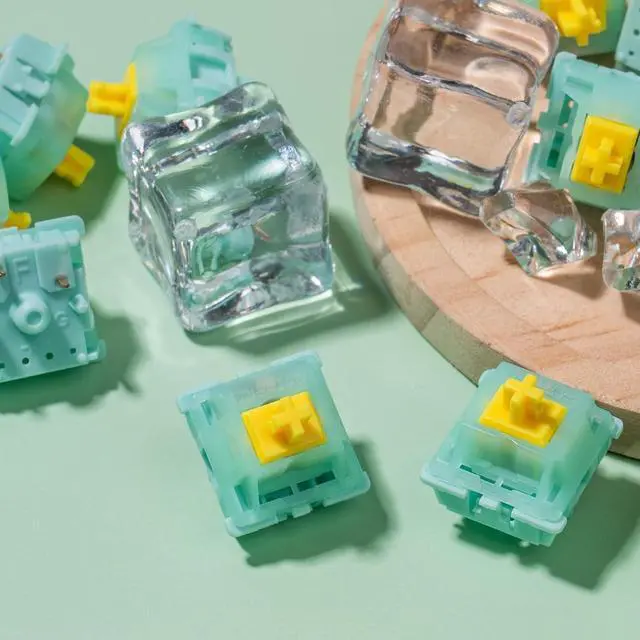 Alt view image 5 of 6 - WRIARICH Gateron Milky Jade Pro Switches,55gf Pre-lubed 5 Pin Linear Keyboard Switches Compatible MX Mechanical Gaming Keyboard72pcs