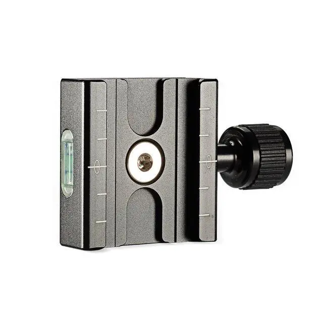 Alt view image 4 of 6 - WRIARICH Aluminium 50mm Quick Release Plate QR Clamp 3/8-inch with 1/4-inch Adapter and Built-in Bubble Level