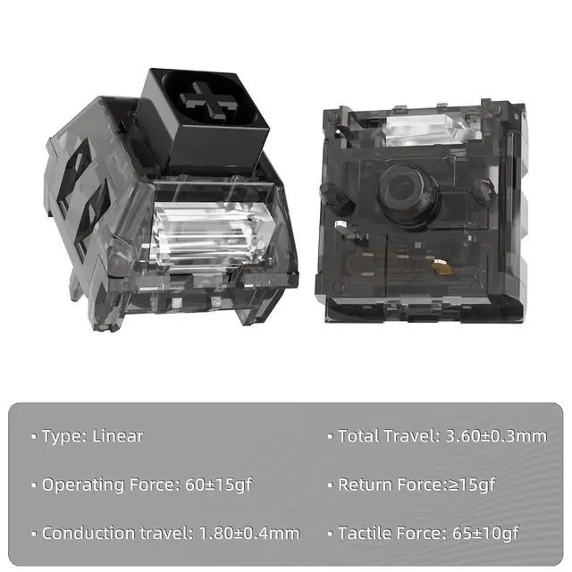 Alt view image 2 of 6 - WRIARICH Clicky Keyboard Switches - Kailh Box Ink Switch| Waterproof, Dustproof for Mechanical Gaming Keyboards(36 Pcs)