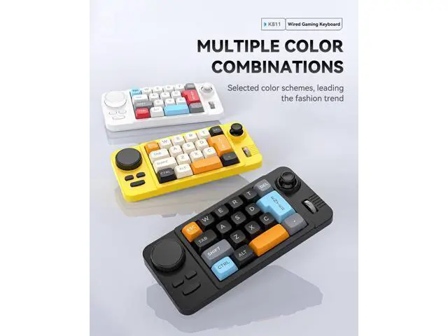 Alt view image 2 of 7 - mini Mechanical Office/Gaming Keypad, Hot-Swappable Keys, Macro Programmable Web Driver, Backlit, Type-C Wired, With rollers, joystick, and dial for PC/window/Laptop and desktop computer (Black)